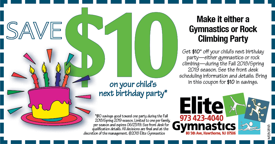 birthday party coupon